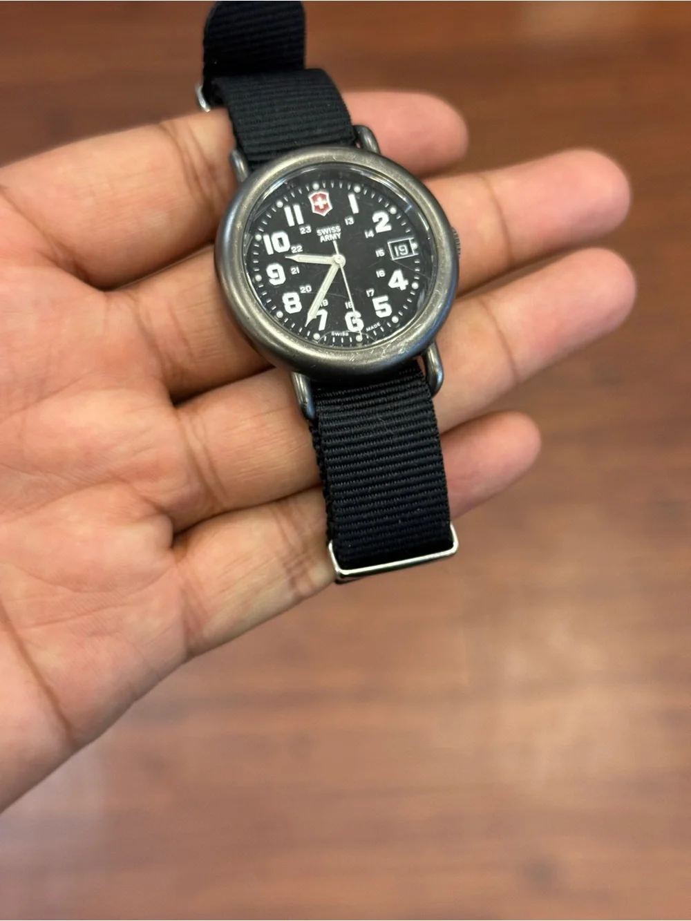 Victorinox Black Dial Field Watch with Black Nylon Strap unisex